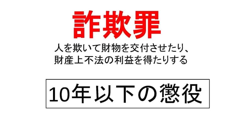 詐欺罪に問えるのか？