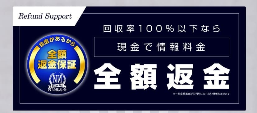 競馬予想サイト　NN競馬会 全額返金